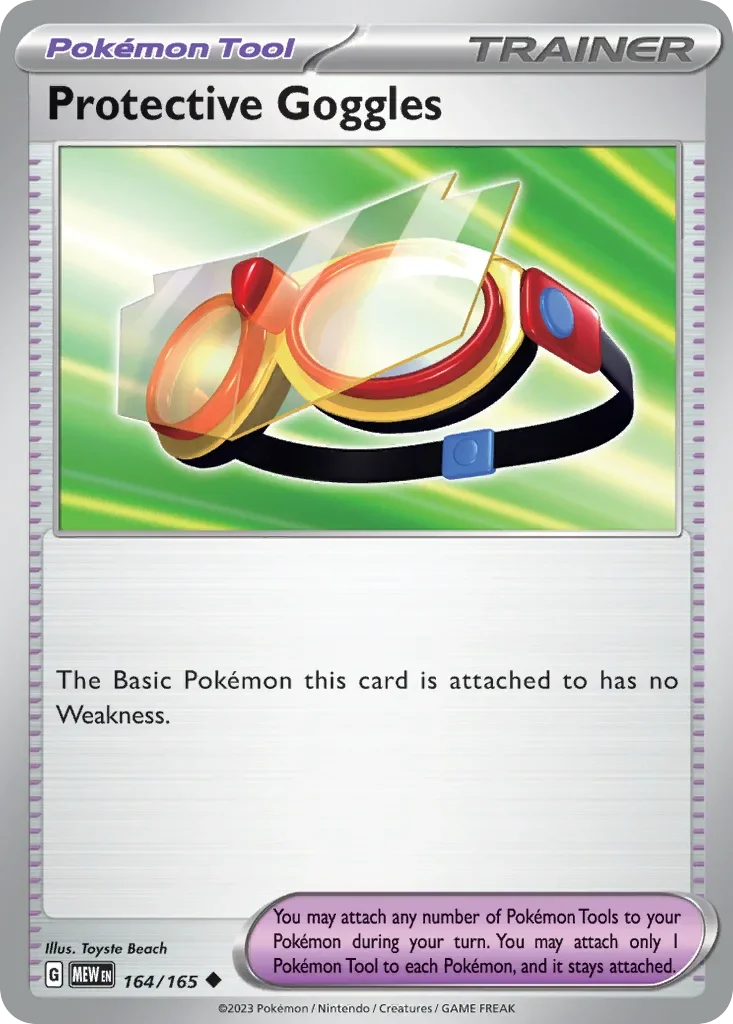 Protective Goggles 164 Pokémon card