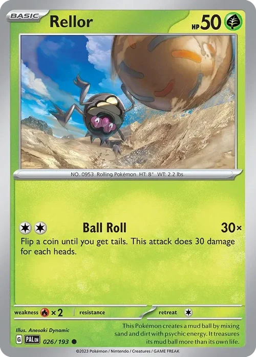 Rellor 26 Pokemon card from Paldea Evolved set