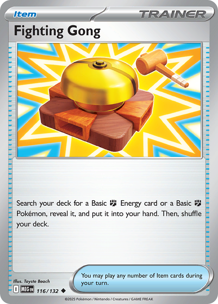 Fighting Gong 116 Pokemon card from Mega Evolution set