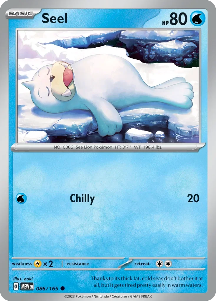 Seel 086 Pokémon card
