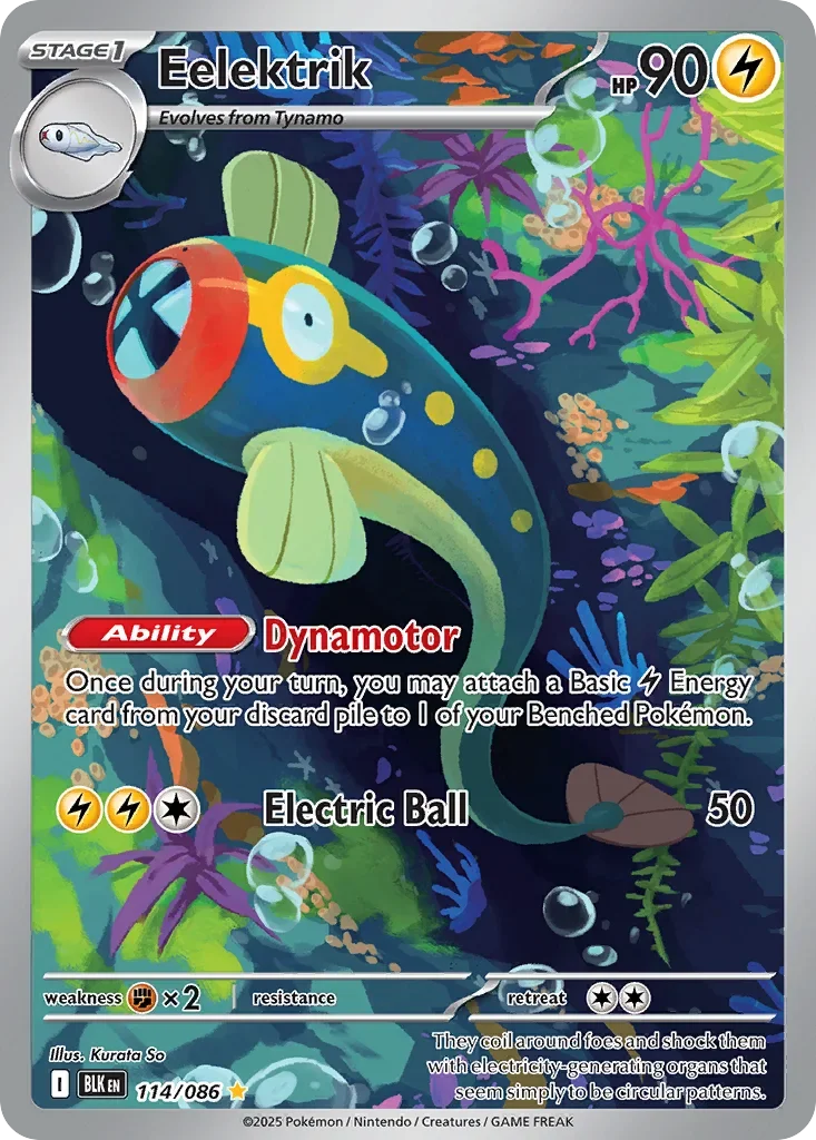 Eelektrik 114 Pokémon card - Illustration Rare