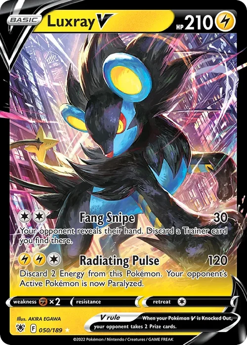 Luxray V 050 Pokémon card from Astral Radiance set