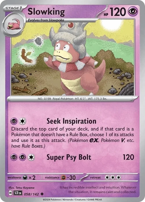 Slowking 58 Pokemon card from Stellar Crown set