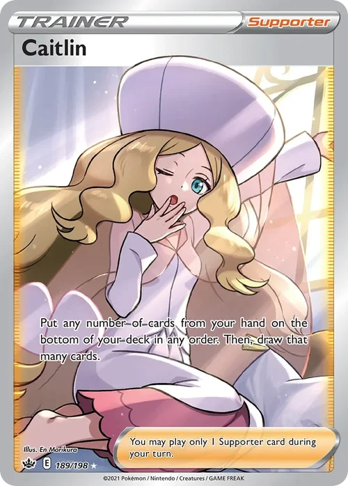 Caitlin 189 Pokemon card from Chilling Reign set