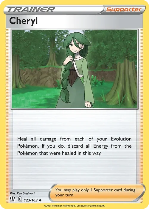 Cheryl 123 Pokemon card from Battle Styles set