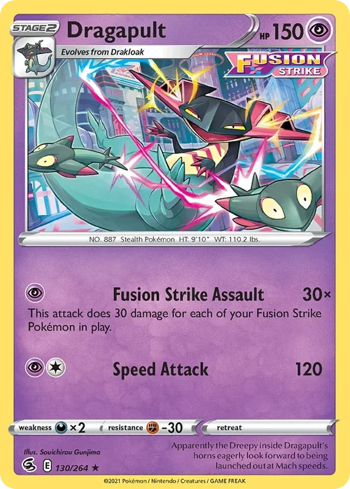 130/264 from Fusion Strike Holo Rare Pokemon Card