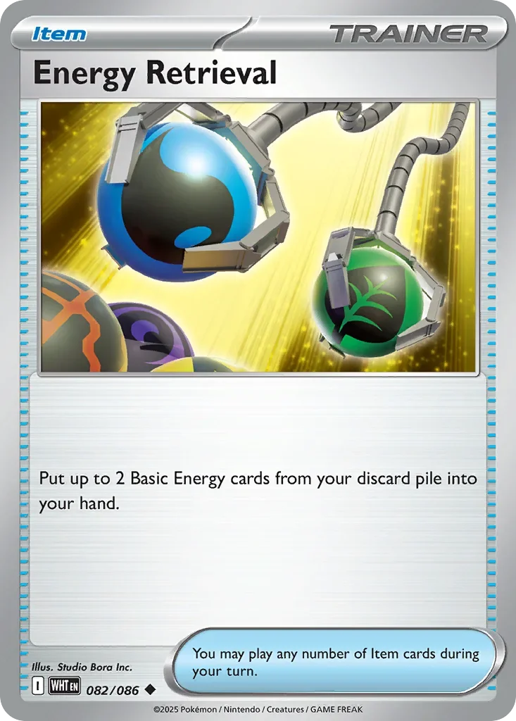 Energy Retrieval 82 Pokemon card from White Flare set