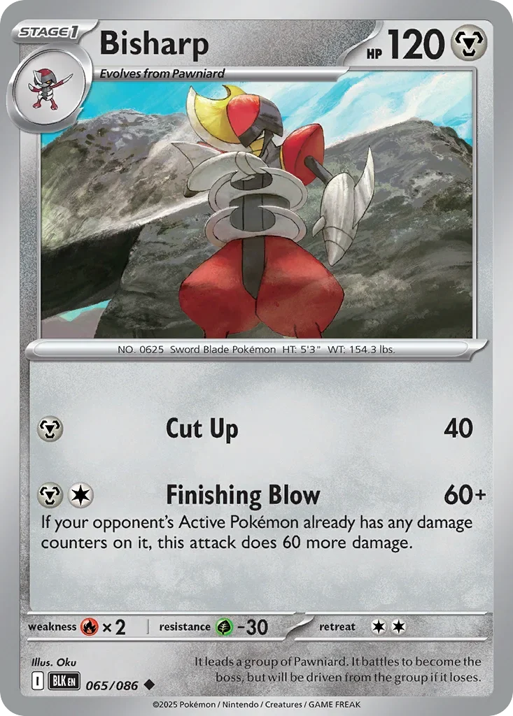 Bisharp 65 Pokémon card - Uncommon