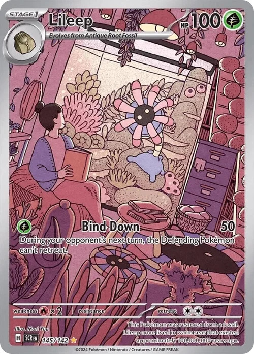 Lileep 145 Pokemon card from Stellar Crown set