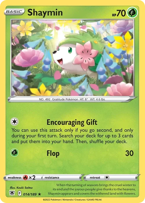 Shaymin 014 Pokémon card from Astral Radiance set