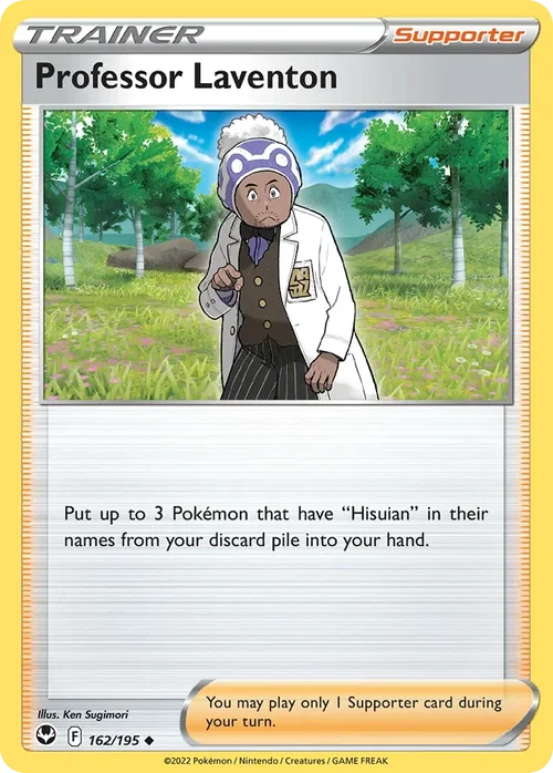 Professor Laventon 162 Pokemon card from Silver Tempest set