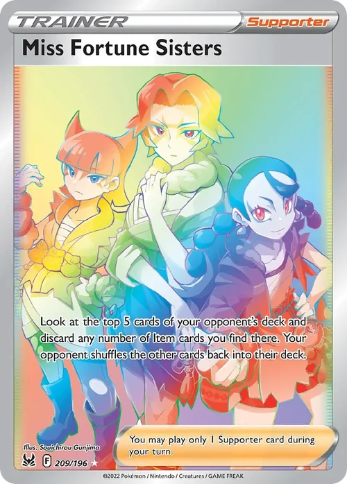 209/196 from Lost Origin Rainbow Rare Trainer Card