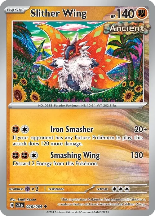 Slither Wing 26 Pokemon card from Shrouded Fable set