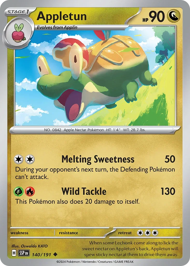 Appletun 140/167 Pokemon card from Surging Sparks set
