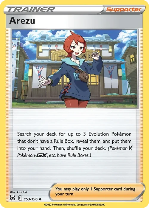 Arezu 153 Pokemon card from Lost Origin set