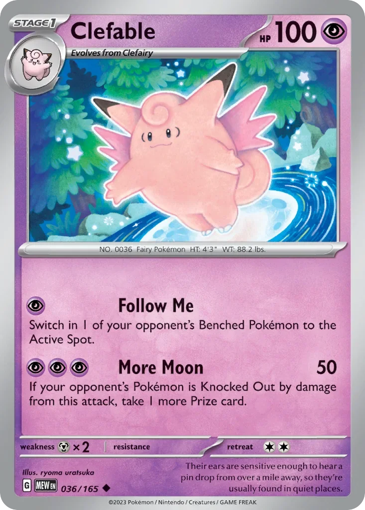 Clefable 036 Pokémon card