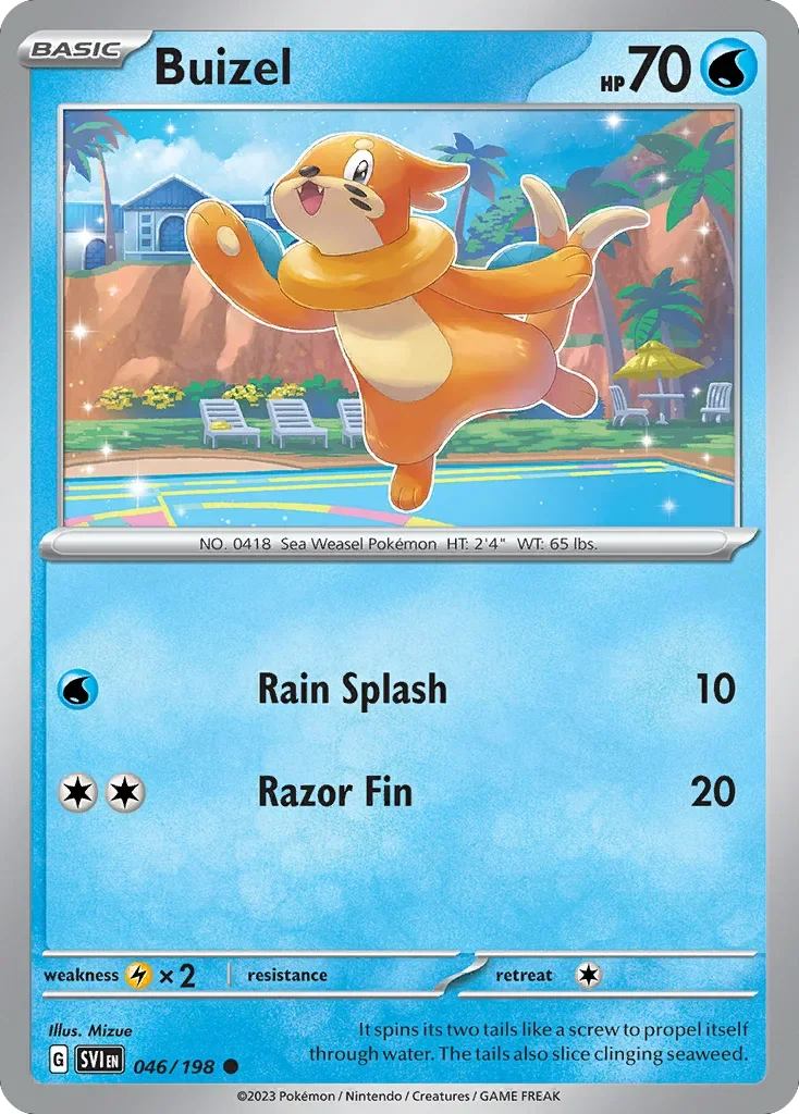 Buizel 46 Pokemon card from Scarlet & Violet set