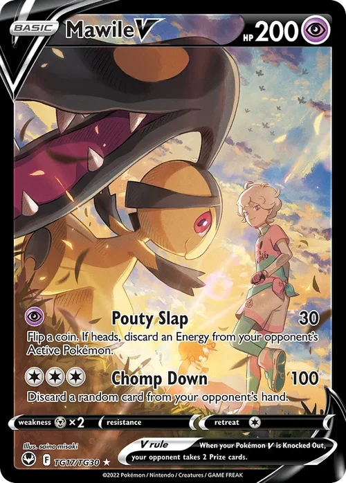 Mawile V TG17 Pokemon card from Silver Tempest set