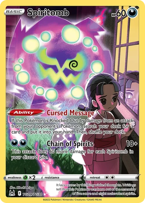 Spiritomb TG09 Pokemon card from Lost Origin set