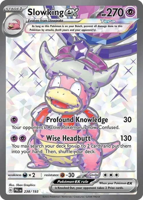 Slowking ex 238 Pokemon card from Paldea Evolved set