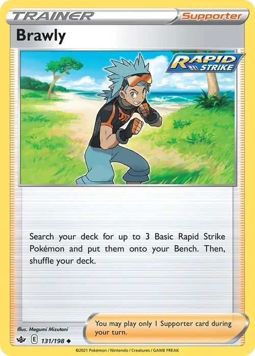 Brawly 131 Pokemon card from Chilling Reign set