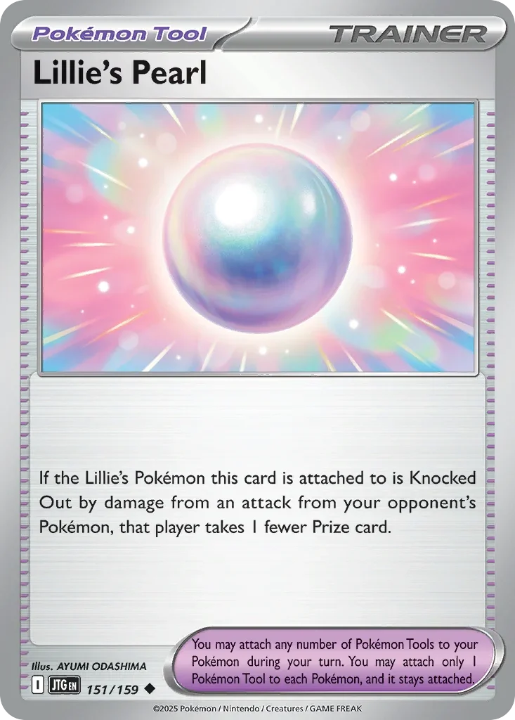 Lillie's Pearl 151 Pokémon card from JTG set
