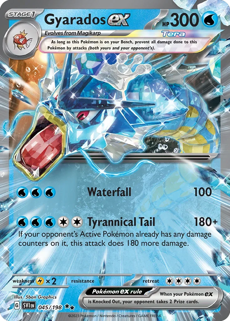 Gyarados ex 45 Pokemon card from Scarlet & Violet set