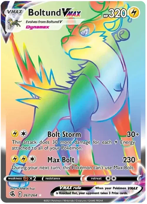 267/264 from Fusion Strike Rainbow Rare Pokemon Card