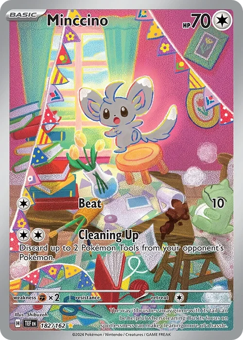 Minccino 182 Pokemon card from Temporal Forces set