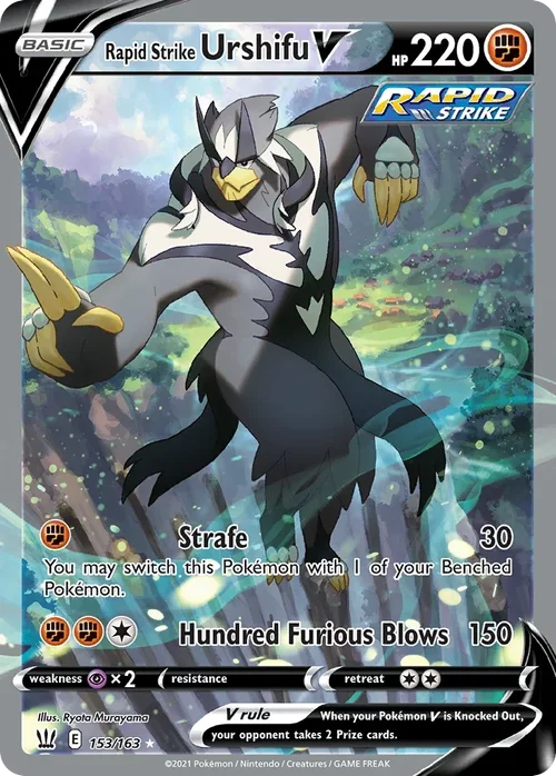 Rapid Strike Urshifu V 153 Pokemon card from Battle Styles set