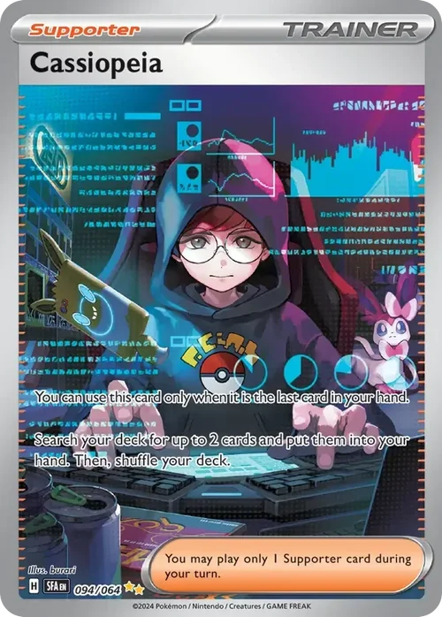 Cassiopeia 94 Pokemon card from Shrouded Fable set