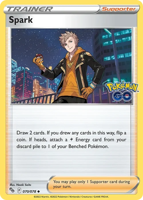 Spark 70 Pokemon card from Pokemon GO set