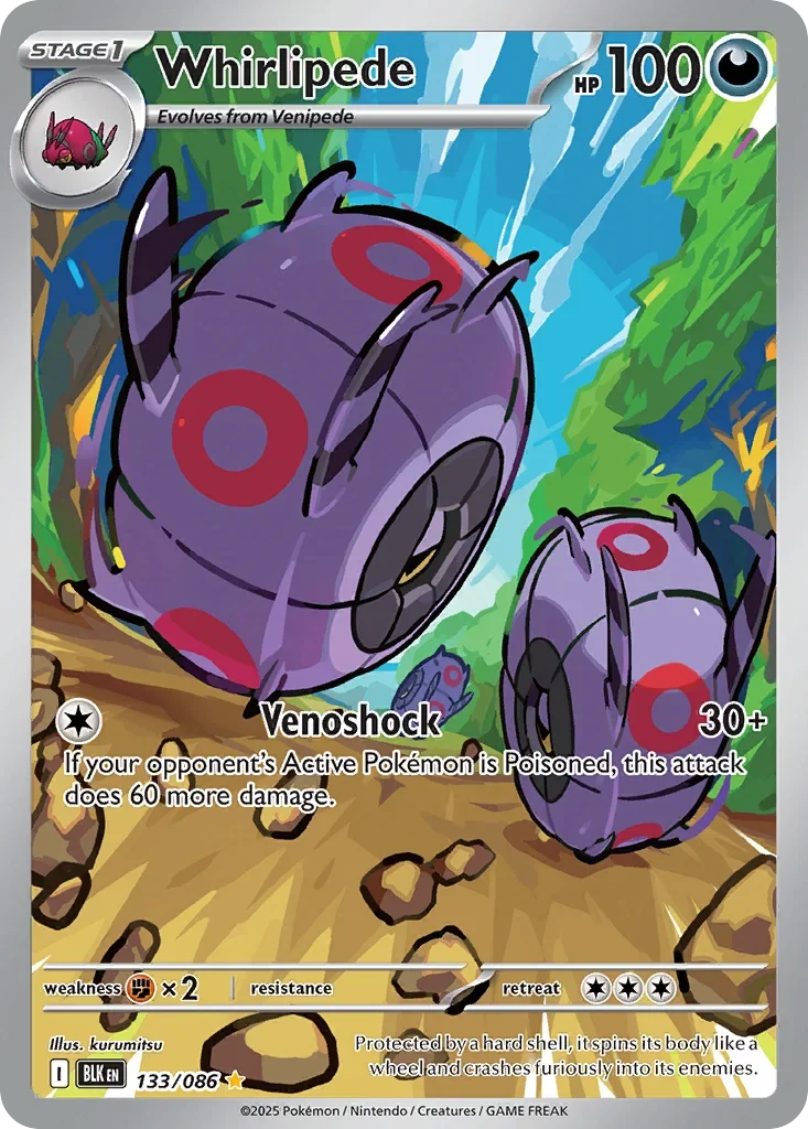 Whirlipede 133 Pokémon card - Illustration Rare