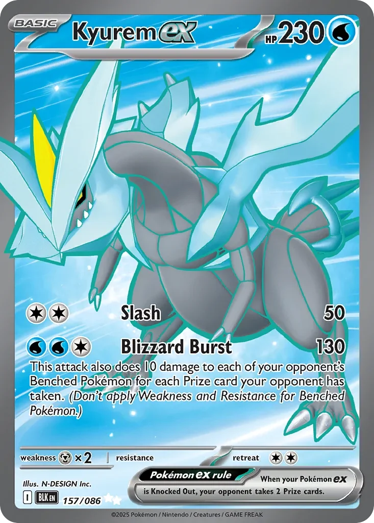 Kyurem ex 157 Pokémon card - Ultra Rare