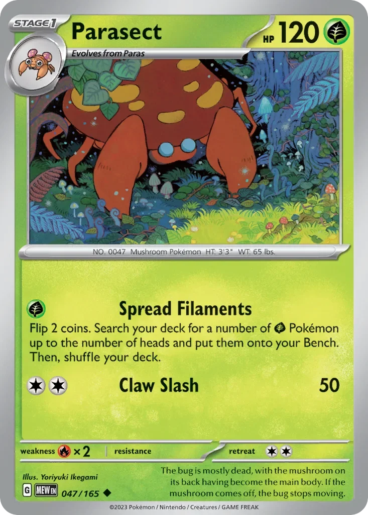 Parasect 047 Pokémon card