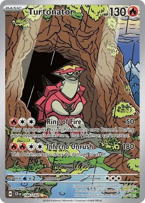 Turtonator 146 Pokemon card from Stellar Crown set