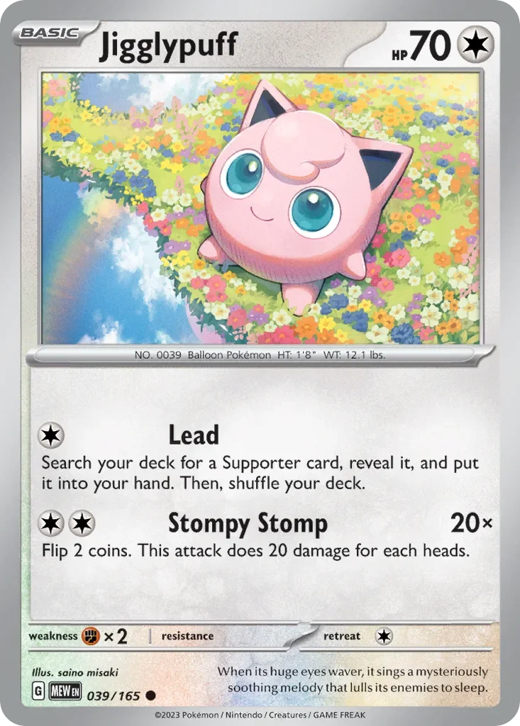 Jigglypuff 039 Pokémon card