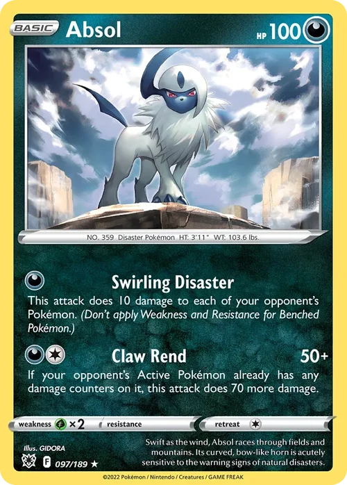 Absol 097 Pokémon card from Astral Radiance set