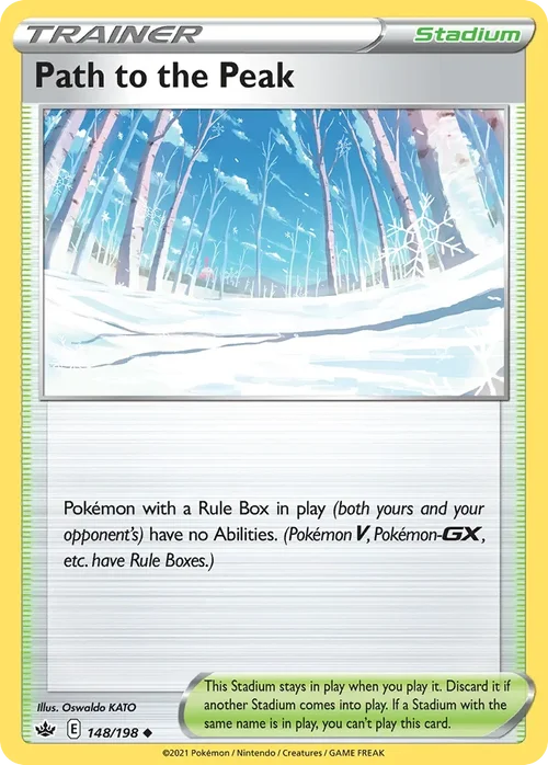 Path to the Peak 148 Pokemon card from Chilling Reign set