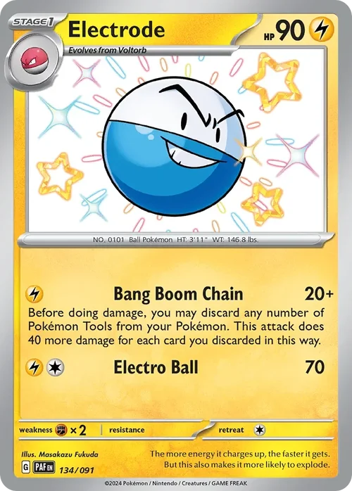Electrode 134 Pokemon card from Paldean Fates set