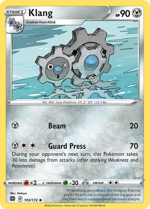 Klang 103 Pokemon card from Brilliant Stars set
