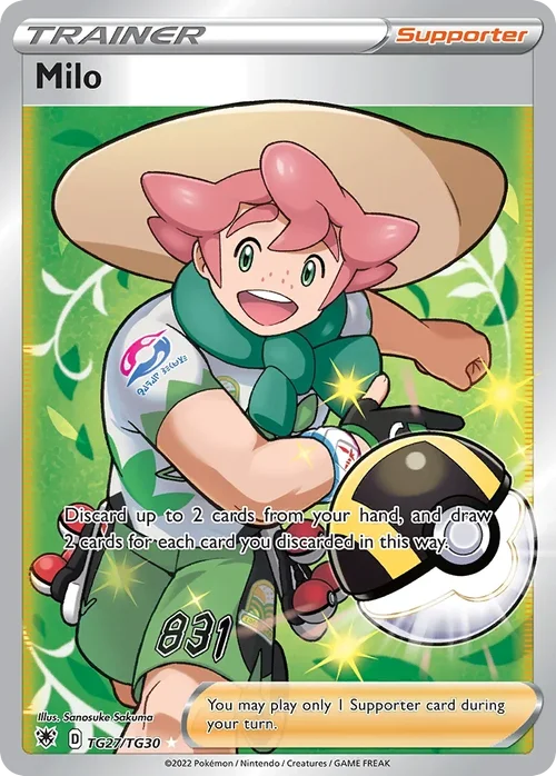 Milo 027 Pokémon card from Astral Radiance set