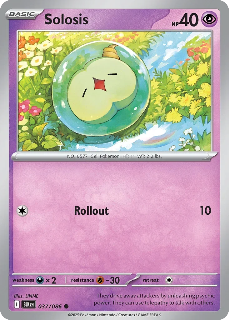 Solosis 37 Pokémon card - Common