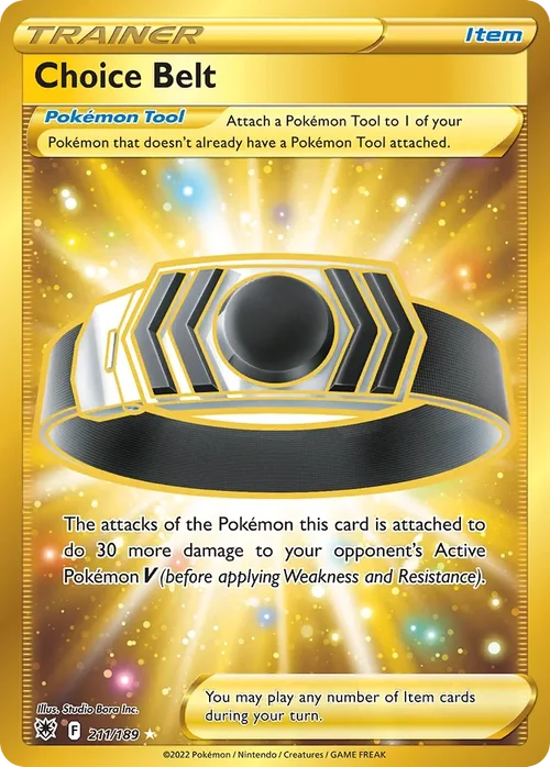 Choice Belt 211 Pokémon card from Astral Radiance set