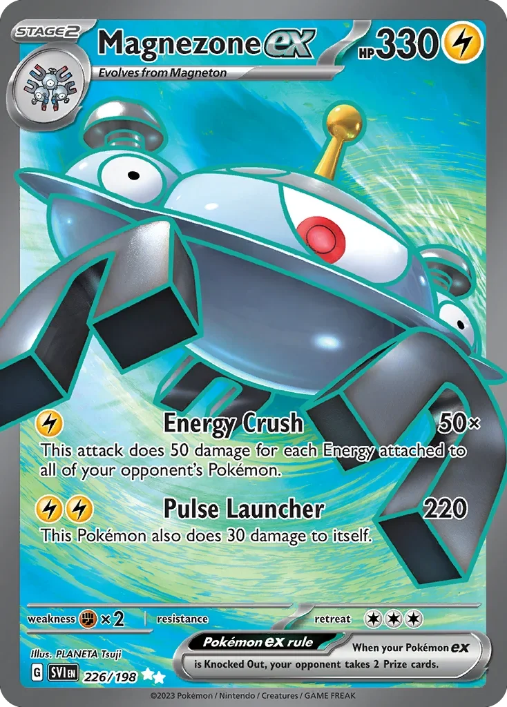 Magnezone ex 226 Pokemon card from Scarlet & Violet set