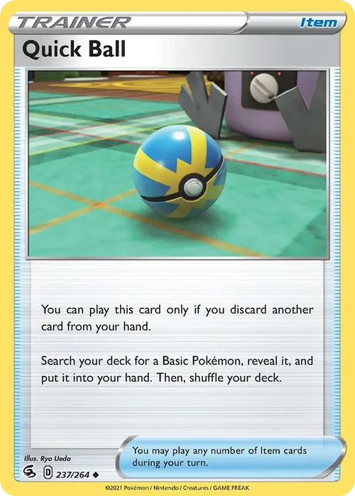 Quick Ball 237 Pokemon card from Fusion Strike set