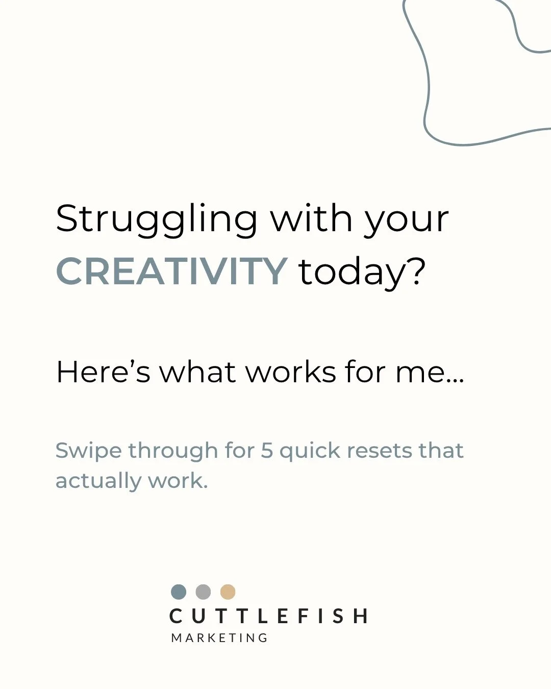 Creativity isn&rsquo;t always easy &mdash; especially when your brain&rsquo;s full and the ideas just aren&rsquo;t landing.

These are five things I come back to when I&rsquo;m feeling stuck.

Nothing groundbreaking, Just simple resets that help me.
