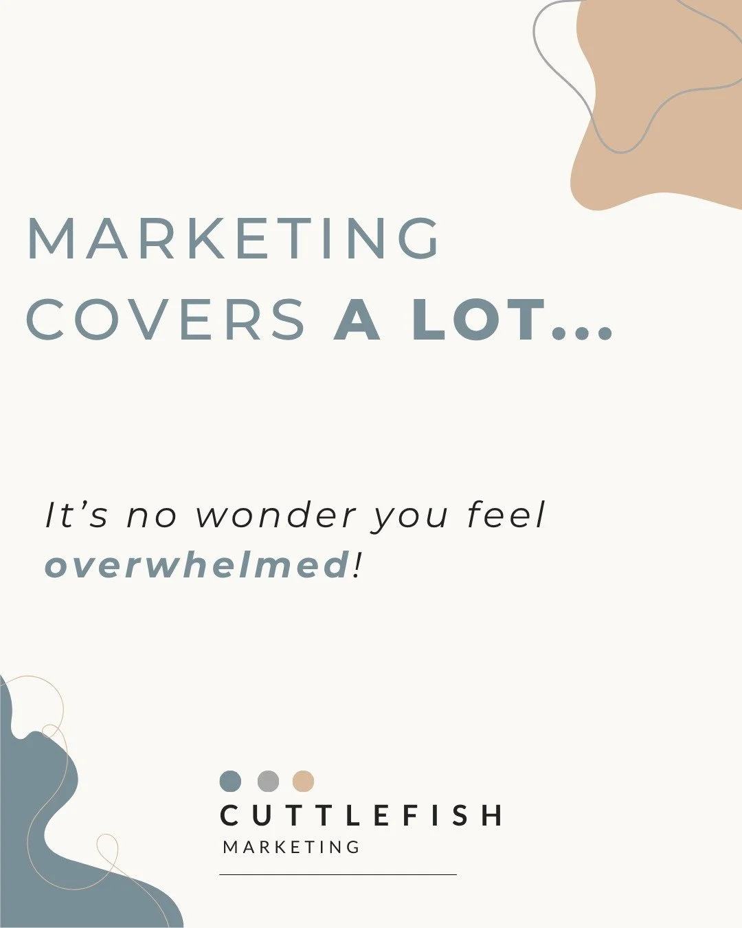 Marketing is a LOT.

Branding. SEO. Ads. Emails. TikTok. LinkedIn. Content. PR. Strategy. Events...

It&rsquo;s no wonder marketing can feel overwhelming, especially when you're a small business trying to do it all.

That&rsquo;s exactly why I offer 