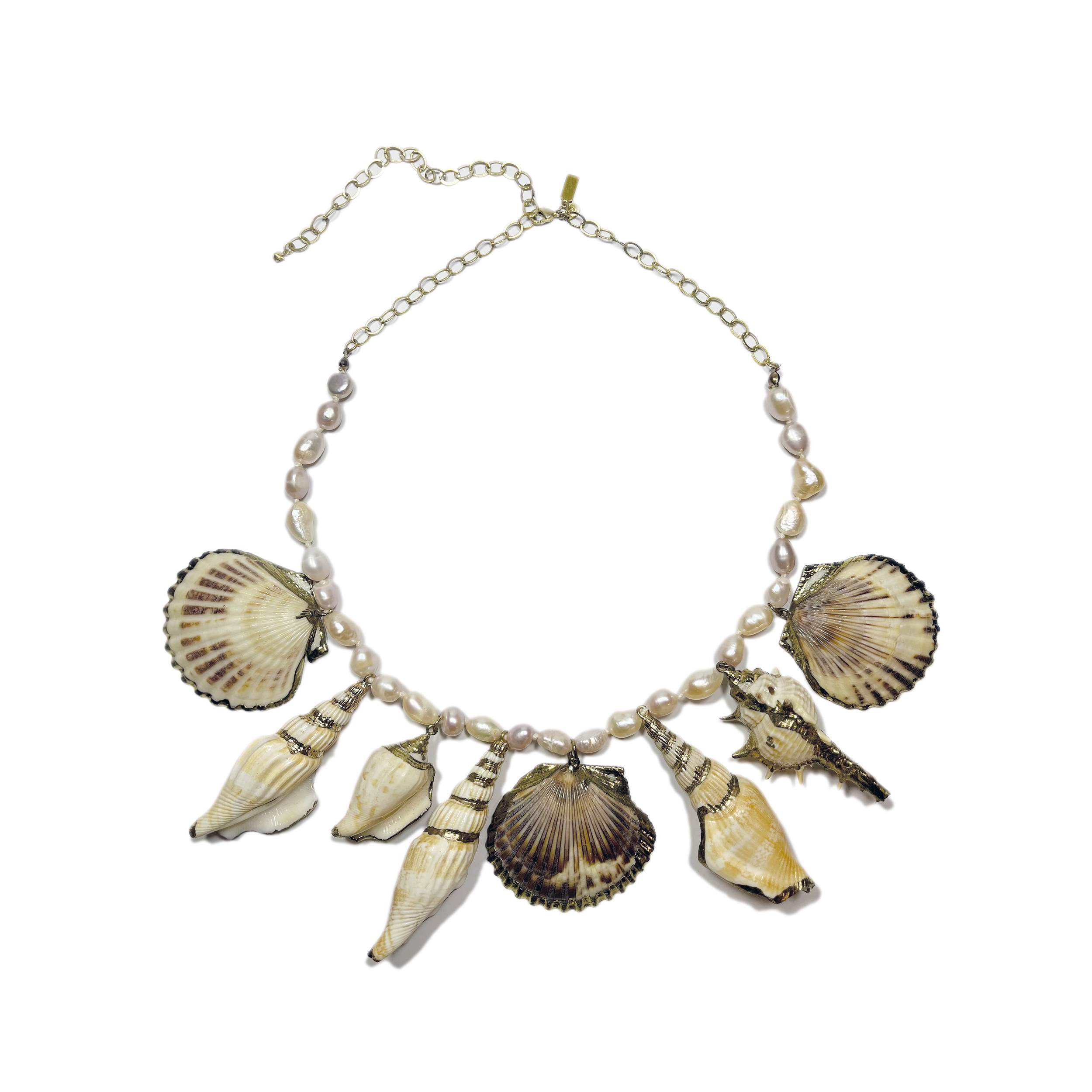 Colar Collectio Maris em Pérolas e Conchas Naturais