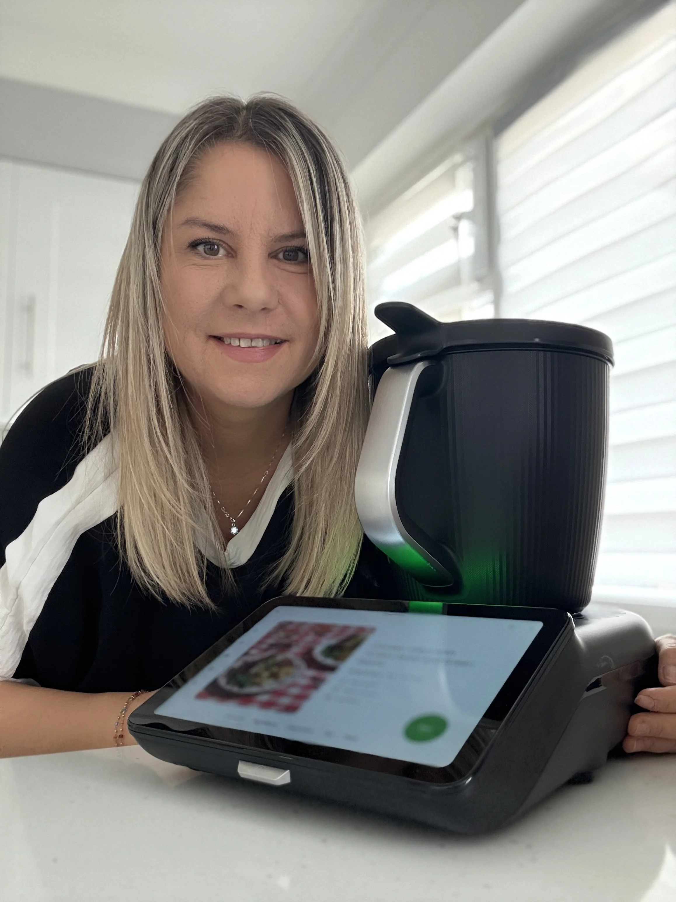 Thermomix TM7 in the kitchen with Thermomix Advisor, consultant.